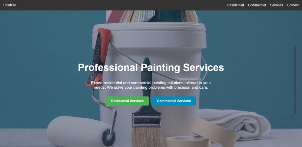 website example for painting