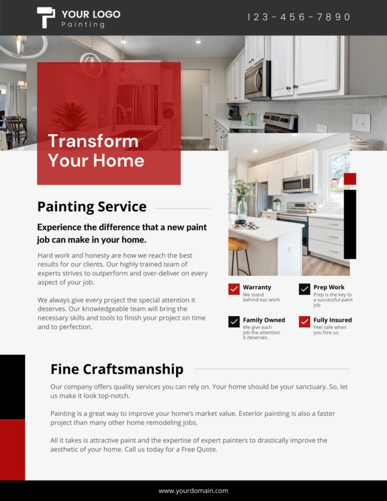 flyer painting Cabinets