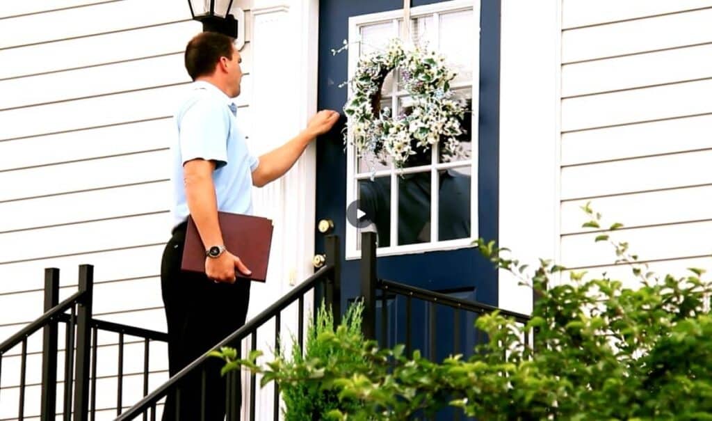 The 22 Marketing Ideas for Painters to Keep Crews Busy 2 salesperson knocking on a door