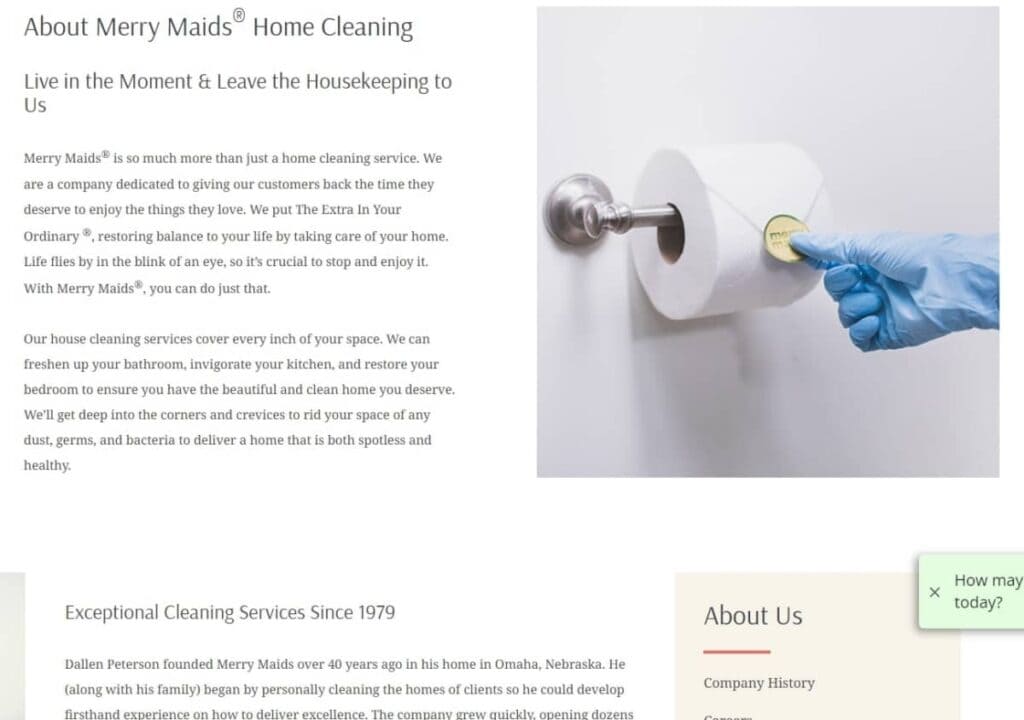 5 Best Cleaning Company 'About Us' Examples for Websites 3 The About Merry Maids page